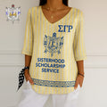 Premium V-Neck Long Sleeve Women Shirt TLT YPT SGR 129253